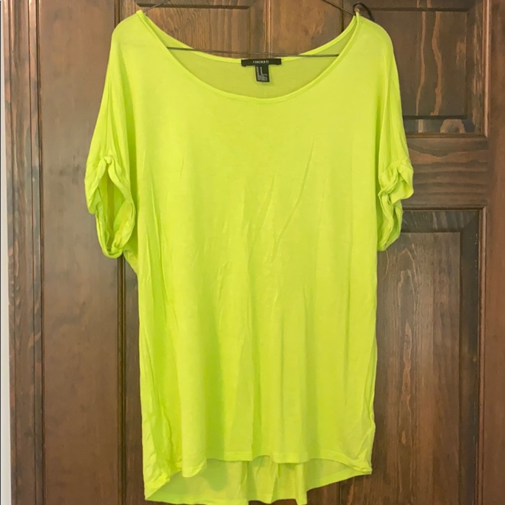 Forever 21 neon color medium shirt